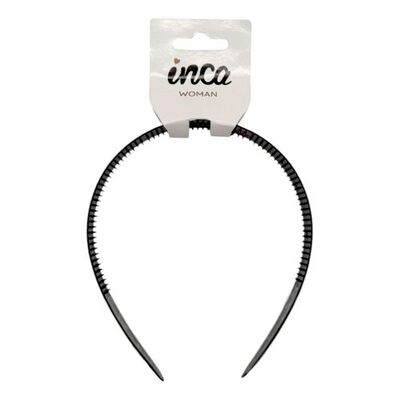 Diadema Concha Francesa Negra Pl&aacute;stico