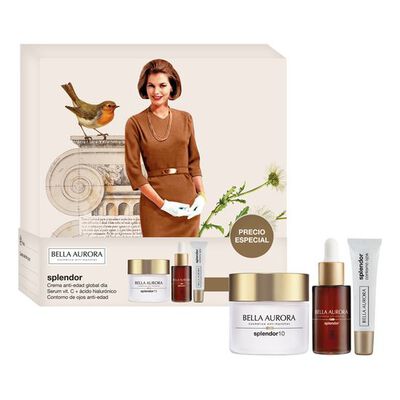Splendor 10 Crema D&iacute;a + Serum Iluminador + Contorno Estuche