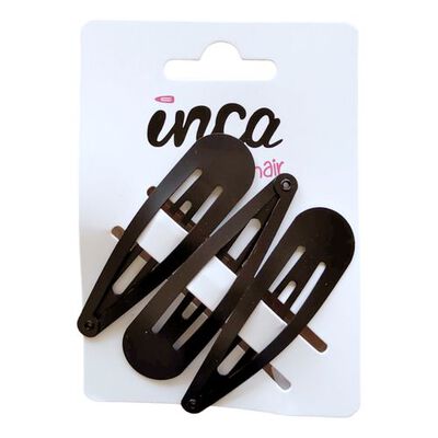 Clip Color Negro 7 Cm 3 Ud