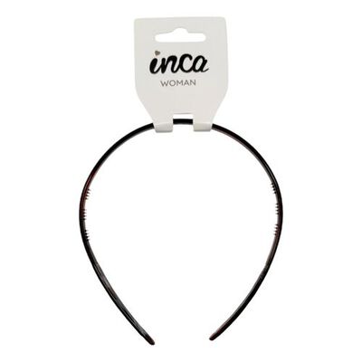 Diadema Fina Pl&aacute;stico Marr&oacute;n