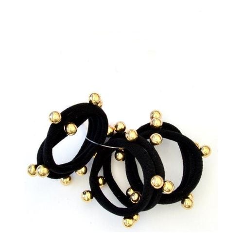 Goma Negra Decoraci&oacute;n Dorada