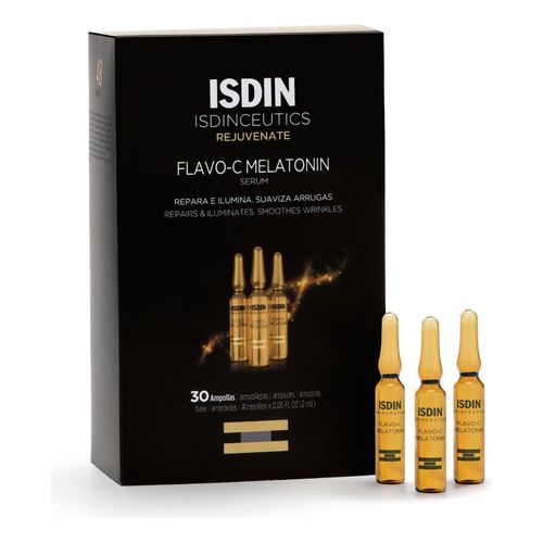 Isdin Melhor Dto! Isdinceutics Flavo-C Melatonin Und. Soro De Reparo Noturno Em Ampolas