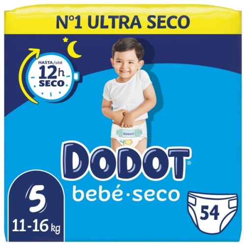 Dodot Pañales con Canales de Aire Bebé-Seco, Talla 5, para Bebes de 11 a 16  kg - 58 Pañales : : Bebé