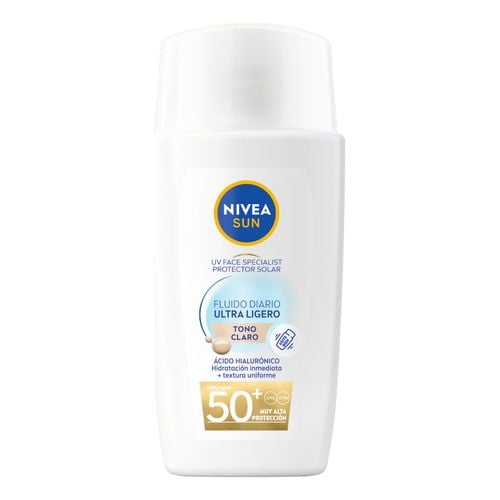 SUN Fluido Facial Diario Ultra Ligero Tono Claro SPF50+