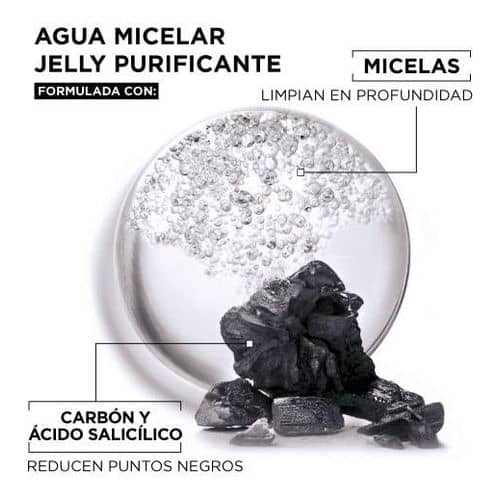 Agua Micelar Jelly con Carbón