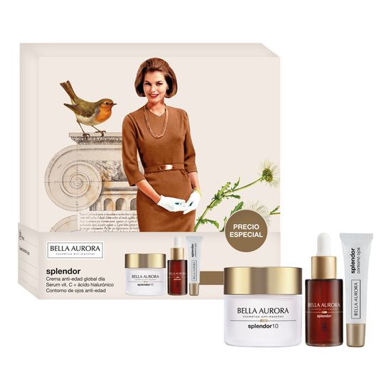 Splendor 10 Crema Día + Serum Iluminador + Contorno Estuche