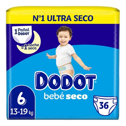 Dodot Bebé Seco T6 1 und T-6, 13-18K 36 Uds Pañales