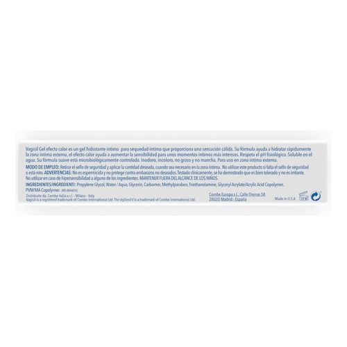 Gel Lubricante Efecto Calor