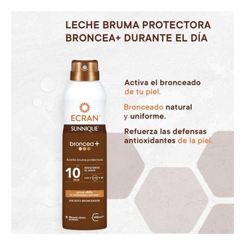 Ecran Sunnique Broncea+ Bruma Aceite FPS 10