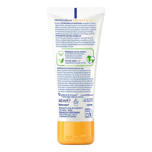 SUN Control de Brillos Transpirable Spf50+
