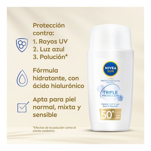 Sun Triple Protección Fluido Ultraligero Hidratante Spf50+