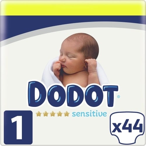 Dodot Sensitive T1 44 und T-1, 2-5K 44 Uds Pañales Recién Nacido