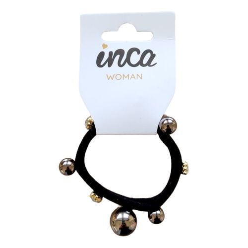 Goma Color Negro con Abalorios