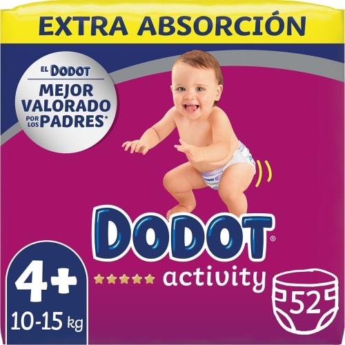 Dodot Activity 4+ 52 und T-4+, 9-14K 52 Uds Pañales