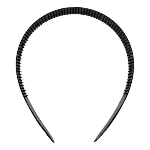 Diadema Concha Francesa Negra Pl&aacute;stico