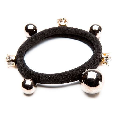 Goma Color Negro con Abalorios