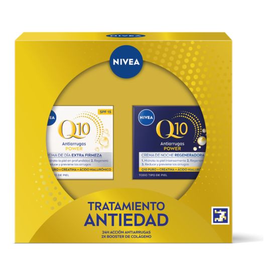Tratamiento Antiedad Q10 Antiarrugas Power Crema Dia + Noche Coffret