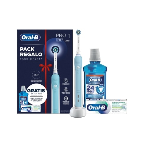 Oral B Pro 1 700 Cepillo Eléctrico Azul Turquesa Estuche en