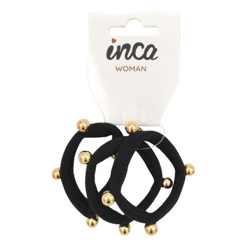 Goma Negra Decoraci&oacute;n Dorada