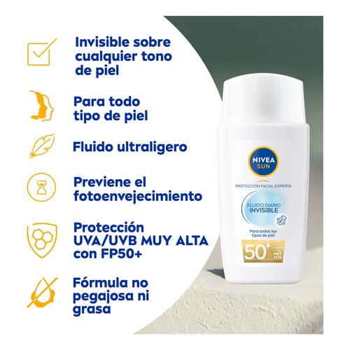 Fluido Uv Rosto Diário Invisível Fp 50+