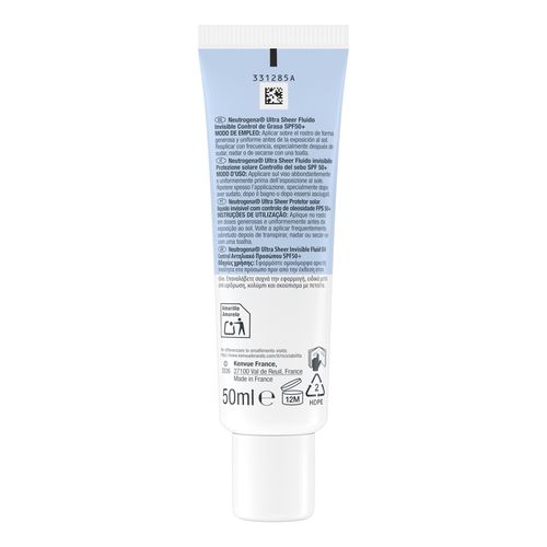 Ultra Sheer Fluido Invisible Oil Control Spf50+